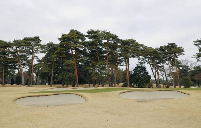 Tokyo Olympics golf venue Photo taken on Feb. 25, 2019, shows the 11th hole of the Kasumigaseki Country Club, the 2020 Summer Olympics venue for golf, in Kawagoe, Saitama Prefecture, eastern Japan. 