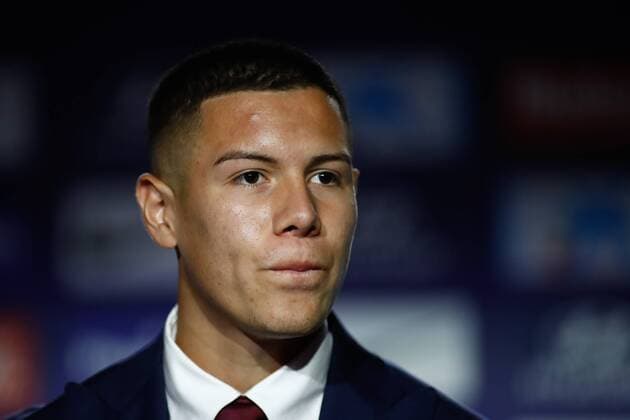 February 27, 2019 - Madrid, MADRID, SPAIN - Nehuen Perez, new player of Atletico de Madrid, attends during his official presentation at Wanda Metropolitano Stadium in Madrid, Spain, on February 27, 2019. Soccer: Nehuen Perez Presentation - ZUMAa181 20190227_zaa_a181_078 Copyright: xAFP7x