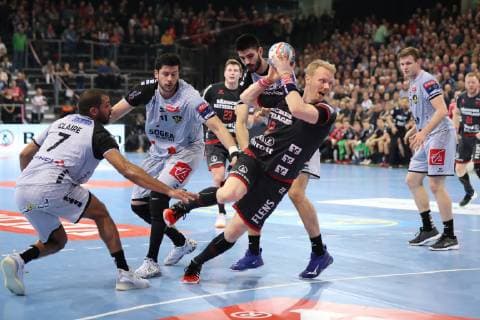 SG Flensburg Handewitt vs. HBC Nantes Handball EHF Champions League Group stage 27 02 19 Anders Zachariassen SG Flensburg Handewitt 22 in attack xmmkx