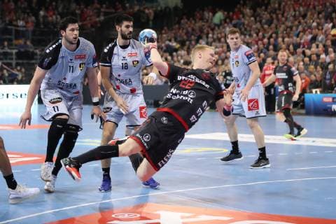 SG Flensburg Handewitt vs. HBC Nantes Handball EHF Champions League Group stage 27 02 19 Anders Zachariassen SG Flensburg Handewitt 22 in attack xmmkx