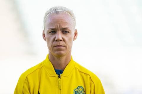 190227 Caroline Seger of Sweden ahead of the Algarve Cup 2019 match between Sweden and Switzerland on February 27 2019 in Almancil Photo Ludvig Thunman BILDBYRAN kod LT 35606,  Copyright: LUDVIGxTHUNMAN BB190227LT073