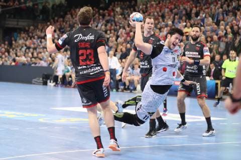 SG Flensburg Handewitt vs. HBC Nantes Handball EHF Champions League Group stage 27 02 19 Nicolas Tournat HBC Nantes 11 in attack xmmkx