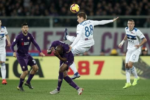 Bryan Dabo of Fiorentina and Mario Pasalic of Atalanta Firenze 27-02-2019 Stadio Artemio Franchi Football Italy Cup semifinal Fiorentina - Atalanta Foto Luca Pagliaricci Insidefoto lucaxpagliaricci