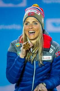 NORDIC SKIING - FIS Nordic World Ski Championships Seefeld 2019 SEEFELD,AUSTRIA,02.MAR.19 - NORDIC SKIING, CROSS COUNTRY SKIING - FIS Nordic World Ski Championships, Medal Plaza, award ceremony, 30km mass start, ladies. Image shows Therese Johaug (NOR). GEPAxpictures xPhilippxBrem