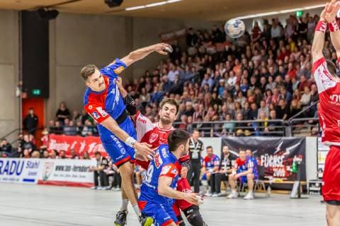 Rene Zobel HBW TUS Ferndorf HBW Balingen Handball 2 League 02 03 2019 Ferndorf Copyright: xEIBNER Burbachx EP_BURBACH