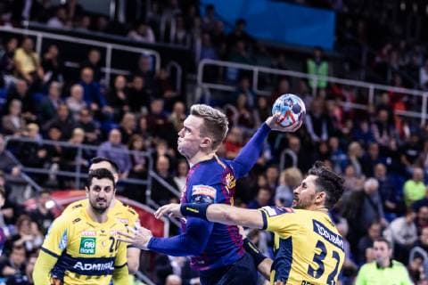 March 2, 2019 - Barcelona, Barcelona, Spain - Lasse Bredekjaer Andersson, 11 of FC Barcelona Barca Lassa during the VELUX EHF Champions League match between FC Barcelona Lassa and Rhein-Neckar LoÂ¶wenat Palau Blaugrana, in Barcelona, Spain. March 02, 2019. Handball: VELUX EHF Champions League - FC Barcelona Lassa v Rhein-Neckar Löwen - ZUMAa181 20190302_zaa_a181_111 Copyright: xAFP7x