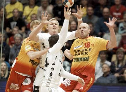 EHF Cup mens handball GOG THW Kiel Sparekassen Funen Arena Odense on March 3, 2019 Odense Funen Denmark,  Copyright: RobertxWengler RobertxWenglerx COP107 spdk20190303-152533-L