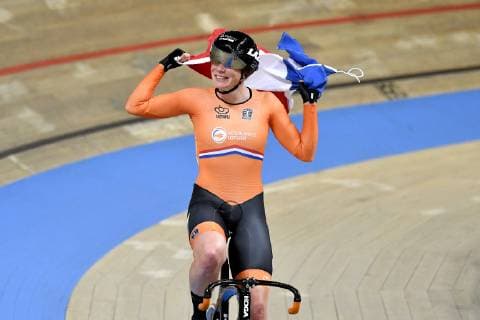 Track cycling Rad Radsport Bahnrad Bahn World Championships 2019 UCI on March 2 2019 at BGZ Arena in Pruszk, Poland. Kirsten Wild and Amy Pieters win the Womens Madison NOxTHIRDxPARTYxSALES.  (98326872)