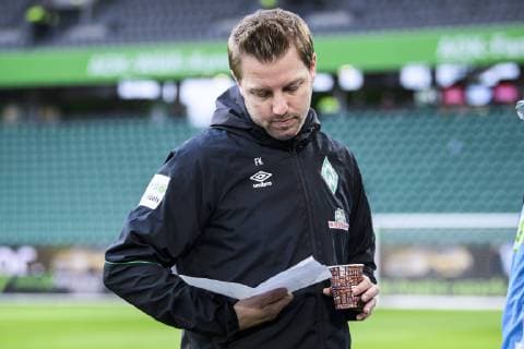 03 03 2019 xkvx Football 1 Bundesliga VfL Wolfsburg SV Werder Bremen emspor v l Coach Florian Kohfeldt SV Werder Bremen watching the line-up before the match at DFL DFB REGULATIONS PROHIBIT ANY USE OF PHOTOGRAPHS as IMAGE SEQUENCES and or QUASI VIDEO Wolfsburg
