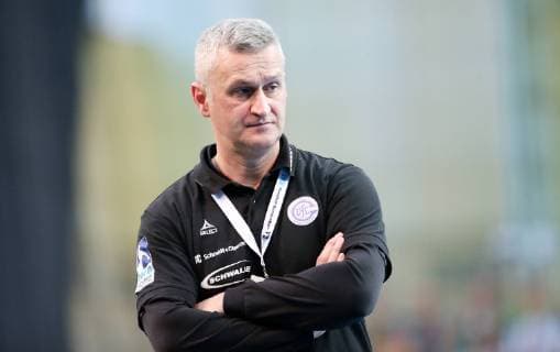 Leipzig 03 03 2019 Arena Leipzig Handball Bundesliga 23 Matchday SC DHfK Leipzig VfL Gummersbach 28 18 13 8 In the picture coach Denis Bahtijarevic Gummersbach
