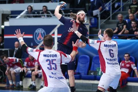 Mikkel Hansen (Paris) HANDBALL : VELUX EHF Champions League - 14eme journee - Paris Saint-Germain HB vs HC Motor Zaporozhye - 03 03 2019 KevinDomas Panoramic 