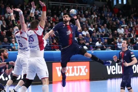 Luka Stepancic (Paris) HANDBALL : VELUX EHF Champions League - 14eme journee - Paris Saint-Germain HB vs HC Motor Zaporozhye - 03 03 2019 KevinDomas Panoramic 