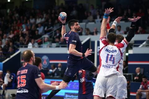 Luka Stepancic (Paris) HANDBALL : VELUX EHF Champions League - 14eme journee - Paris Saint-Germain HB vs HC Motor Zaporozhye - 03 03 2019 KevinDomas Panoramic 