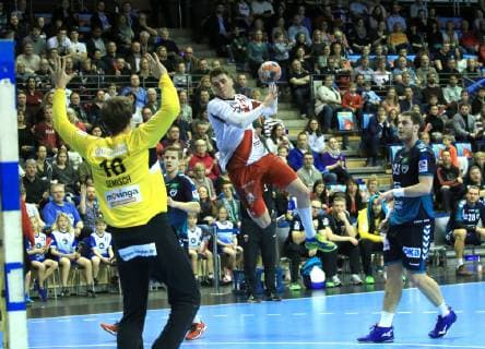 GER European Cup FUECHSE BERLIN VS BM Logrono La Rioja 03 03 2019 Max Schmeling Halle Berlin GER European Cup FUECHSE BERLIN VS BM Logrono La Rioja DHB regulations prohibit any use of photographs as image sequences and or quasi video in picture Malte Semisch Fuechse Berlin 16 Mijajlo Marsenic Fuechse Berlin 93 Javier Munoz Cabezon Logrono 14 nordphotox xEngler nph00076