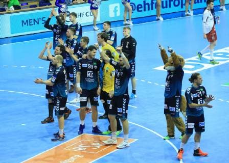 GER European Cup FUECHSE BERLIN VS BM Logrono La Rioja 03 03 2019 Max Schmeling Halle Berlin GER European Cup FUECHSE BERLIN VS BM Logrono La Rioja DHB regulations prohibit any use of photographs as image sequences and or quasi video in picture fox player nordphotox xEngler nph00076