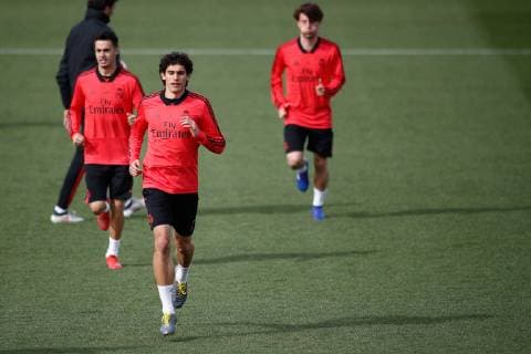 March 4, 2019 - Valdevebas, MADRID, SPAIN - Jesus Vallejo of Real Madrid during the Real Madrid s training season one day before of UEFA Champions League football match between Real Madrid and Ajax, at Ciudad Deportiva Valdebebas, Madrid, Spain. March 4, 2019. Soccer: Champions League - Real Madrid training day - ZUMAa181 20190304_zaa_a181_023 Copyright: xAFP7x