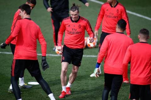 March 4, 2019 - Valdevebas, MADRID, SPAIN - Gareth Bale of Real Madrid during the Real Madrid s training season one day before of UEFA Champions League football match between Real Madrid and Ajax, at Ciudad Deportiva Valdebebas, Madrid, Spain. March 4, 2019. Soccer: Champions League - Real Madrid training day - ZUMAa181 20190304_zaa_a181_017 Copyright: xAFP7x