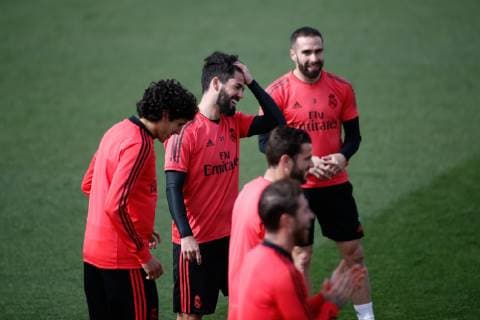 March 4, 2019 - Valdevebas, MADRID, SPAIN - Isco Alarcon of Real Madrid during the Real Madrid s training season one day before of UEFA Champions League football match between Real Madrid and Ajax, at Ciudad Deportiva Valdebebas, Madrid, Spain. March 4, 2019. Soccer: Champions League - Real Madrid training day - ZUMAa181 20190304_zaa_a181_038 Copyright: xAFP7x