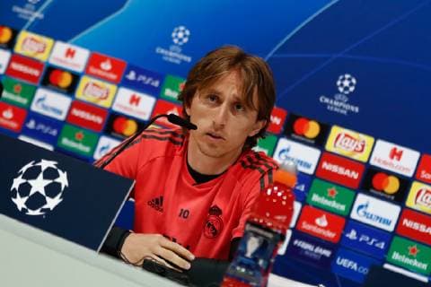 March 4, 2019 - Valdevebas, MADRID, SPAIN - Luka Modric of Real Madrid during the Real Madrid s press conference PK Pressekonferenz one day before of UEFA Champions League football match between Real Madrid and Ajax, at Ciudad Deportiva Valdebebas, Madrid, Spain. March 4, 2019. Soccer: Champions League - Real Madrid press conference - ZUMAa181 20190304_zaa_a181_044 Copyright: xAFP7x