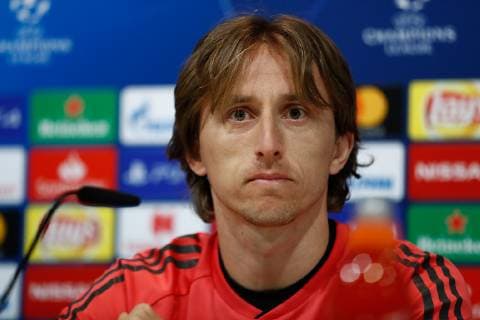 March 4, 2019 - Valdevebas, MADRID, SPAIN - Luka Modric of Real Madrid during the Real Madrid s press conference PK Pressekonferenz one day before of UEFA Champions League football match between Real Madrid and Ajax, at Ciudad Deportiva Valdebebas, Madrid, Spain. March 4, 2019. Soccer: Champions League - Real Madrid press conference - ZUMAa181 20190304_zaa_a181_045 Copyright: xAFP7x