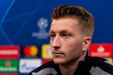 Dortmund Germany 04 03 2019 UEFA Champions League 2018 19 Season Round of 16 Borussia Dortmund Tottenham Hotspur Training and press conference Borussia Dortmund Marco Reus BVB at the press conference DeFodi053