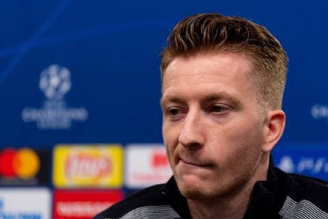 Dortmund Germany 04 03 2019 UEFA Champions League 2018 19 Season Round of 16 Borussia Dortmund Tottenham Hotspur Training and press conference Borussia Dortmund Marco Reus BVB at the press conference DeFodi053