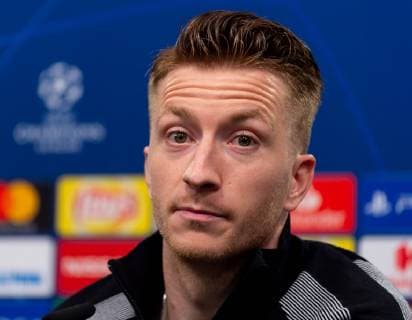 Dortmund Germany 04 03 2019 UEFA Champions League 2018 19 Season Round of 16 Borussia Dortmund Tottenham Hotspur Training and press conference Borussia Dortmund Marco Reus BVB at the press conference DeFodi053