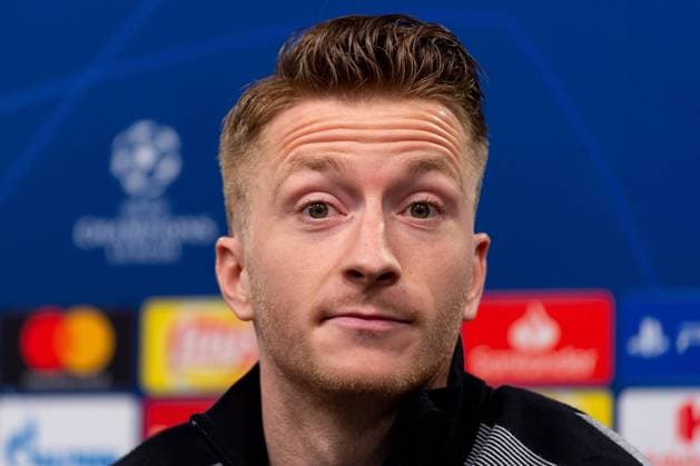 Dortmund Germany 04 03 2019 UEFA Champions League 2018 19 Season Round of 16 Borussia Dortmund Tottenham Hotspur Training and press conference Borussia Dortmund Marco Reus BVB at the press conference DeFodi053