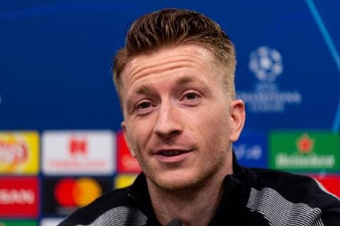 Dortmund Germany 04 03 2019 UEFA Champions League 2018 19 Season Round of 16 Borussia Dortmund Tottenham Hotspur Training and press conference Borussia Dortmund Marco Reus BVB at the press conference DeFodi053