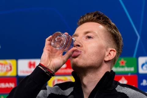 Dortmund Germany 04 03 2019 UEFA Champions League 2018 19 Season Round of 16 Borussia Dortmund Tottenham Hotspur Training and press conference Borussia Dortmund Marco Reus BVB at the press conference DeFodi053