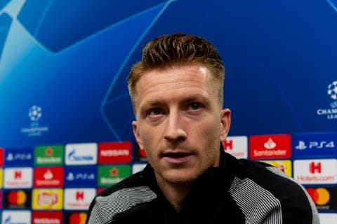 Dortmund Germany 04 03 2019 UEFA Champions League 2018 19 Season Round of 16 Borussia Dortmund Tottenham Hotspur Training and press conference Borussia Dortmund Marco Reus BVB at the press conference DeFodi053