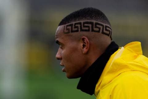 Dortmund Germany 04 03 2019 UEFA Champions League 2018 19 Season Round of the Sixteen Borussia Dortmund Tottenham Hotspur Training Borussia Dortmund Manuel Akanji BVB with new friesur DeFodi053