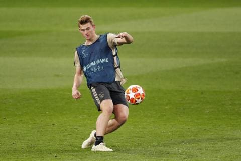 Matthijs de Ligt of Ajax during a training session prior to the UEFA Champions League round of 16 match between Real Madrid and Ajax Amsterdam at the Santiago Bernabeu stadium on March 04, 2019 in Madrid, Spain UEFA Champions League 2018 2019 xVIxVIxImagesx xMauricexvanxSteenxIVx 13818296