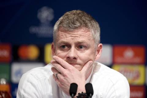 Ole Gunnar Solskjaer - entraineur (Man Utd) FOOTBALL : Conference de pressse Manchester Utd UEFA Champions league - J-1 - Paris - 05 03 2019 JBAutissier Panoramic 