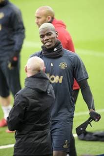 Entrainement des joueurs de Manchester United ManU Paul Pogba (Man Utd) FOOTBALL : Entrainement Manchester Utd - UEFA Champions league - J-1 - Paris - 05 03 2019 JBAutissier Panoramic 