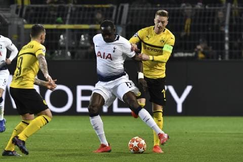 GER CL Borussia Dortmund vs Tottenham Hotspur 05 03 2019 Signal Iduna Park Dortmund GER CL Borussia Dortmund vs Tottenham Hotspur DFL regulations prohibit any use of photographs as image sequences and or quasi video in picture v left in duel Moussa Sissoko 17 Tottenham Hotspur Marco Reus 11 Borussia Dortmund nph Mauelshagen nph00321