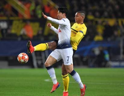 05 03 2019 Football UEFA Champions League Season 2018 2019 Round of sixteen return Borussia Dortmund Tottenham Hotspur v li Heung Min Son Tottenham Hotspur Manuel Akanji Borussia Dortmund Team2