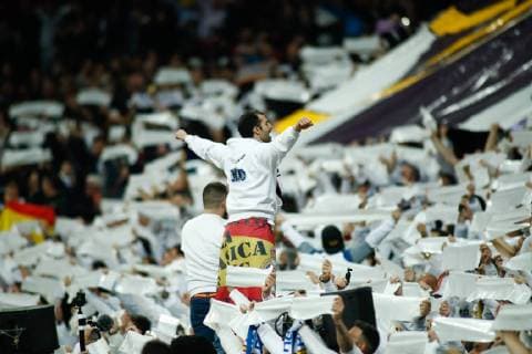March 5, 2019 - Madrid, MADRID, SPAIN - Fans of Real Madrid during the UEFA Champions League football match played between Real Madrid and Ajax at Santiago Bernabeu Stadium, Madrid, Spain, on March 5, 2019. Soccer: Champions League - Real Madrid v Ajax - ZUMAa181 20190305_zaa_a181_019 Copyright: xAFP7x