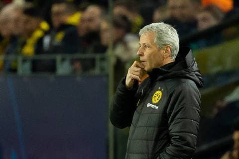 Dortmund Germany 05 03 2019 UEFA Champions League 2018 19 Season Round of 16 2nd leg Round of 16th leg BV Borussia Dortmund Tottenham Hotspur coach Lucien Favre BVB disappointed looks dejected DeFodi001