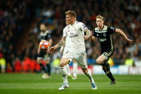 March 5, 2019 - Madrid, MADRID, SPAIN - Toni Kroos of Real Madrid during the UEFA Champions League football match played between Real Madrid and Ajax at Santiago Bernabeu Stadium, Madrid, Spain, on March 5, 2019. Soccer: Champions League - Real Madrid v Ajax - ZUMAa181 20190305_zaa_a181_091 Copyright: xAFP7x