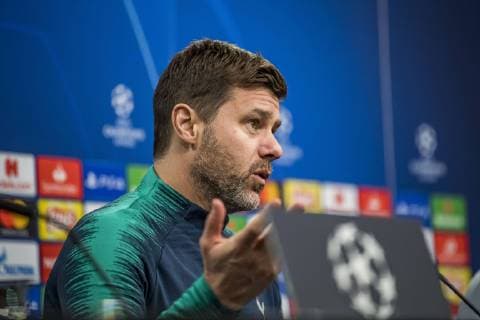 Football UEFA Champions League CL Season 2018 2019 Round of 16 Return Borussia Dortmund Tottenham Hotspurs in Dortmund North Rhine-Westphalia Tottenhams coach Mauricio Pochettino speaks to journalists UEFA REGULATIONS PROHIBIT ANY USE OF PHOTOGRAPHS AS IMAGE SEQUENCES AND OR QUASI VIDEO Copyright: xKirchner DavidxInderliedx