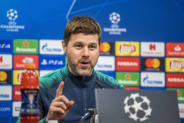 Football UEFA Champions League CL Season 2018 2019 Round of 16 Return Borussia Dortmund Tottenham Hotspurs in Dortmund North Rhine-Westphalia Tottenhams coach Mauricio Pochettino speaks to journalists UEFA REGULATIONS PROHIBIT ANY USE OF PHOTOGRAPHS AS IMAGE SEQUENCES AND OR QUASI VIDEO Copyright: xKirchner DavidxInderliedx