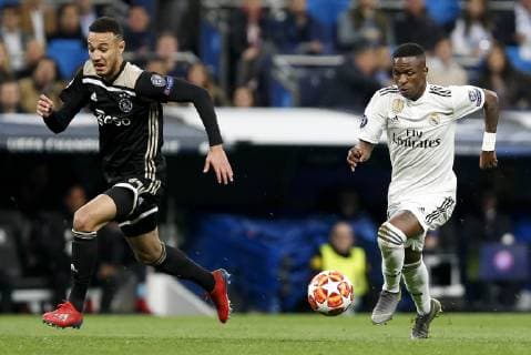 Real Madrid x Ajax MADRID, MA - 05.03.2019: REAL MADRID X AJAX - Vinicius Júnior during a match between Real Madrid and Ajax, valid for the Champions League, held at the Santiago Bernabeu Stadium in Madrid, Ma. The game is valid for the Eighth Finals. (Photo: Marco Galvão Fotoarena) x1693300x  MarcoxGalvão