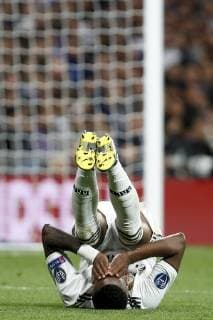 Real Madrid x Ajax MADRID, MA - 05.03.2019: REAL MADRID X AJAX - Vinicius Júnior leaves the field during a match between Real Madrid and Ajax, valid for the Champions League, held at the Santiago Bernabéu Stadium in Madrid, Ma. The game is valid for the Eighth Finals. (Photo: Marco Galvão Fotoarena) x1693301x  MarcoxGalvão