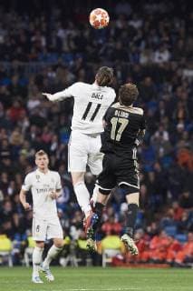 March 5, 2019 - Madrid, Spain - Gareth Bale (midfielder; Real Madrid), Daley Blind (defender; AFC Ajax) in action during the UEFA Champions League Round of 16 Second Leg match between Real Madrid and AFC Ajax at Santiago Bernabeu on March 5, 2019 in Madrid, Spain Real Madrid v Ajax - UEFA Champions League Round of 16: Second Leg  - ZUMAg15_ 20190305_zaf_g15_177 Copyright: xJackxAbuinx