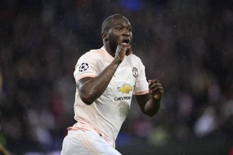 joie de Romelu Lukaku (Man Utd) apres son but FOOTBALL : PSG vs Manchester Utd - UEFA Champions league - Paris - 06 03 2019 JBAutissier Panoramic 