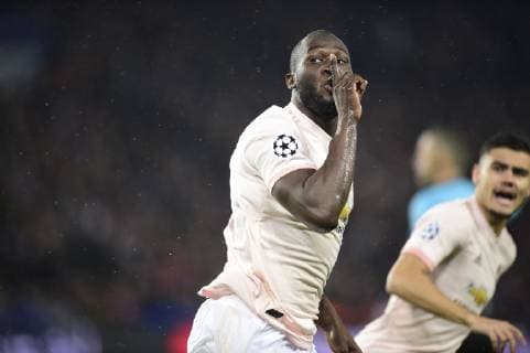 joie de Romelu Lukaku (Man Utd) apres son but FOOTBALL : PSG vs Manchester Utd - UEFA Champions league - Paris - 06 03 2019 JBAutissier Panoramic 