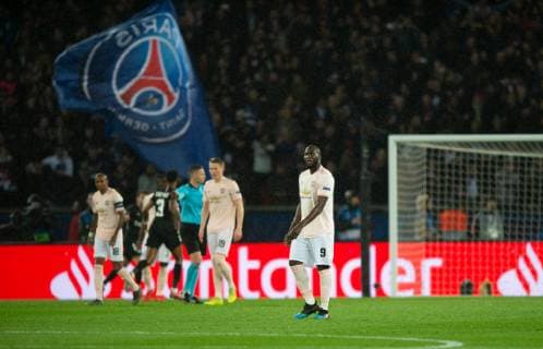 Paris Saint-Germain v Manchester United ManU UEFA Champions League Romelu Lukaku of Manchester United has a look of dejection after Paris Saint-Germain make it 1-1 during the UEFA Champions League match at Parc des Princes, Paris Content Not Available For UK Newspapers Copyright: xRussellxHartx FIL-12959-0008