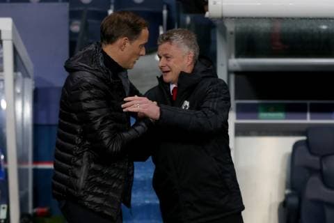 Paris France 06 03 2019 UEFA Champions League 2018 19 Season Round of 16 2nd leg Round of 16th finals Paris Saint Germain Manchester United Coach Thomas Tuchel PSG and Coach Ole Gunnar Solskjaer MNU DeFodi541