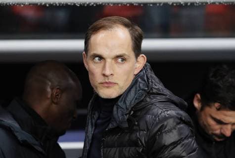 Thomas Tuchel coach of PSG during the UEFA Champions League Round of Sixteen match at the Parc des Princes Stadium, Paris. Picture date: 6th March 2019. Picture credit should read: David Klein Sportimage EDITORIAL USE ONLY. No use with unauthorised audio, video, data, fixture lists, club league logos or live services. Online in-match use limited to 120 images, no video emulation. No use in betting, games or single club league player publications. _1DK4995.JPG